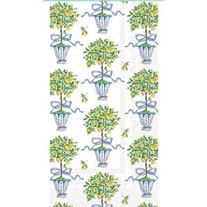 IHR Ideal Home Range Dinner Napkins Rosanne Beck 8.5" x 4.5", Lemon Topiary 16ct